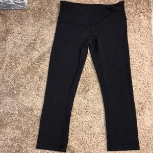 cropped black lulu leggings